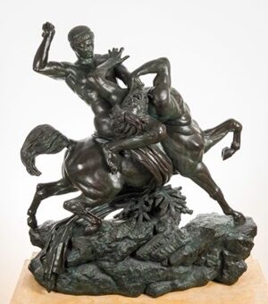 Antoine-Louis Barye. Lutte de Thésée contre le centaure Biénor, 1850. Bronze- Musée Crozatier, Le Puy-en-Velay